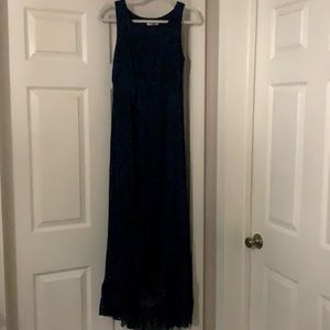 Navy Hi Lo Solitaire Dress